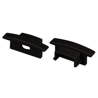 Заглушка LINE-2308-F BLACK с отверстием (Пластик)