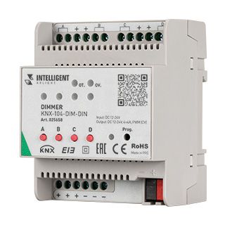 INTELLIGENT ARLIGHT Диммер KNX-104-DIM-DIN (12-24V, 4x4A) (INTELLIGENT ARLIGHT, -)