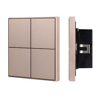 INTELLIGENT ARLIGHT Кнопочная панель KNX-304-23-IN Champagne (BUS, Frame) (IARL, IP20 Металл, 2 года